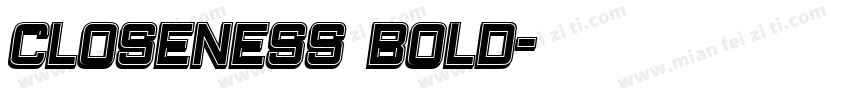 Closeness Bold字体转换
